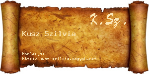 Kusz Szilvia névjegykártya